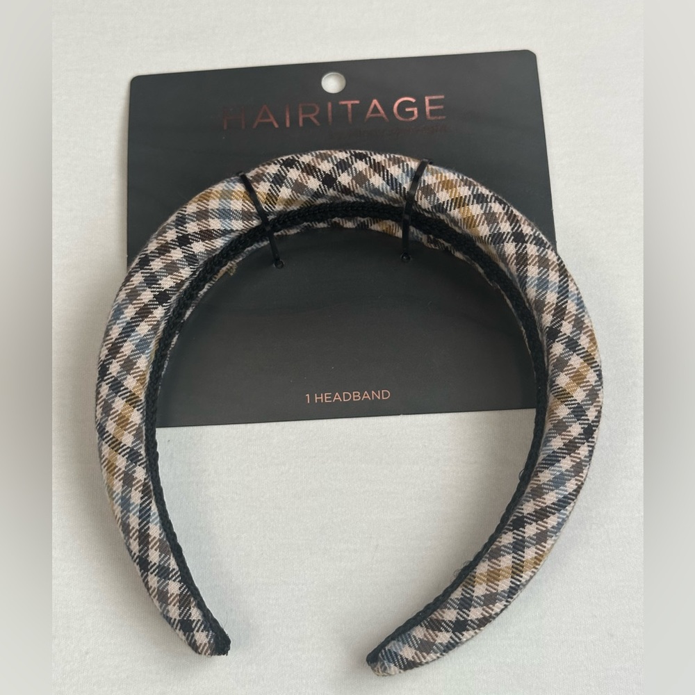 5 for $15! Plaid Padded Headband